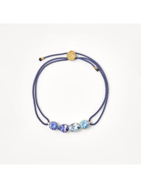 TOUS Gold Bracelet with diamonds, gemstones and blue cord TOUS ATELIER