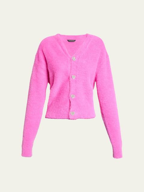 BALENCIAGA Fluffy V-Neck Cardigan