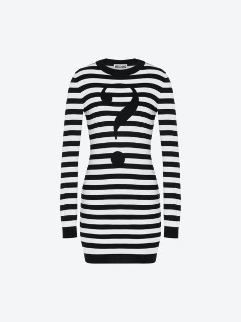 HOUSE SYMBOLS !? STRIPED KNIT DRESS