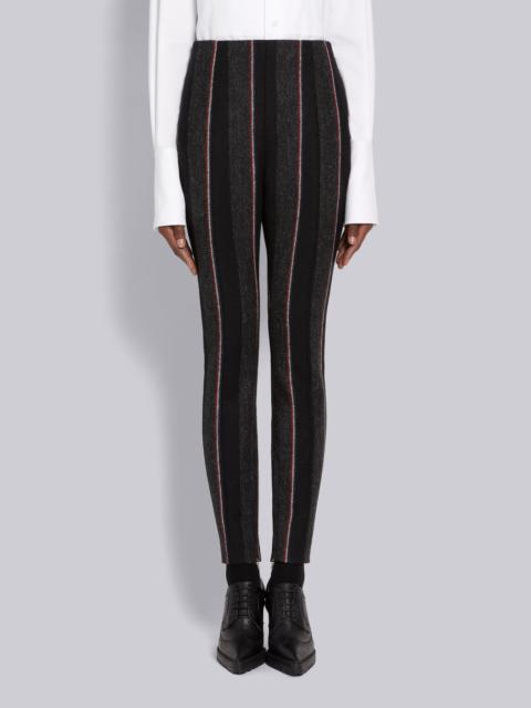 Thom Browne Black Stripe British Wool Woven Legging