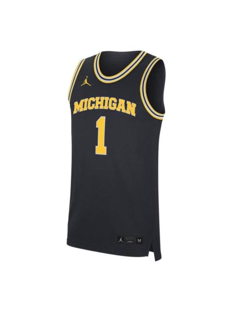 Jordan Air Jordan College Dri-FIT Replica Basketball Jersey 'Navy Yellow' DQ5970-426