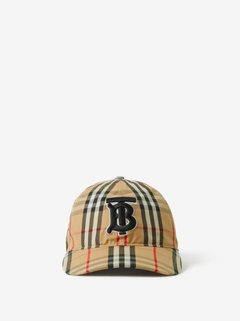 Burberry Monogram Motif 아이콘 줄무늬 면 야구 모자