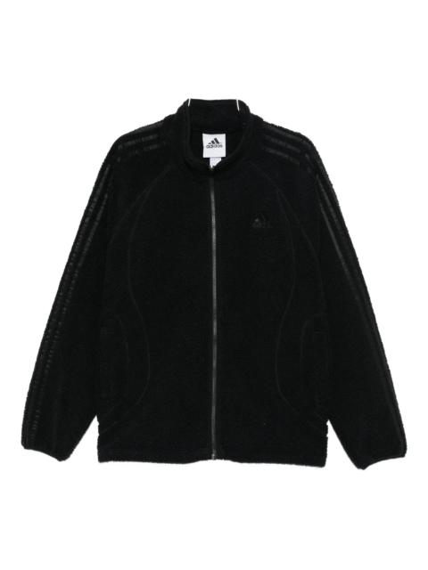 adidas Adidas Borg Three-stripe Zip Sweatshirt