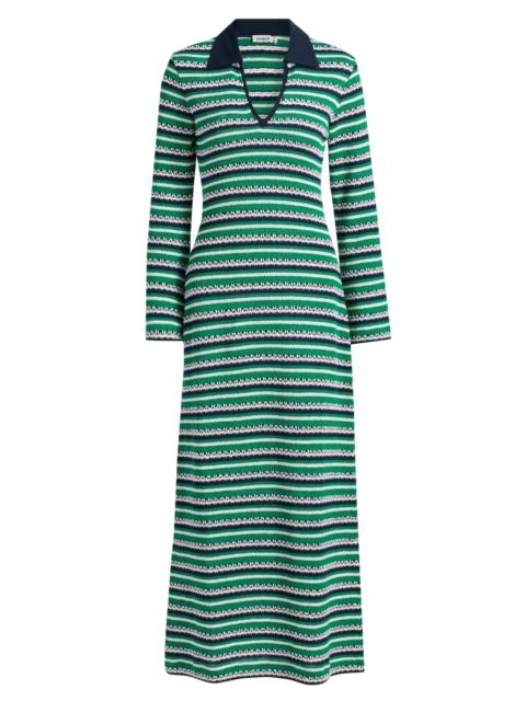 SIMKHAI Women's Tegan Striped Knit Midi Dress - Kelly Green