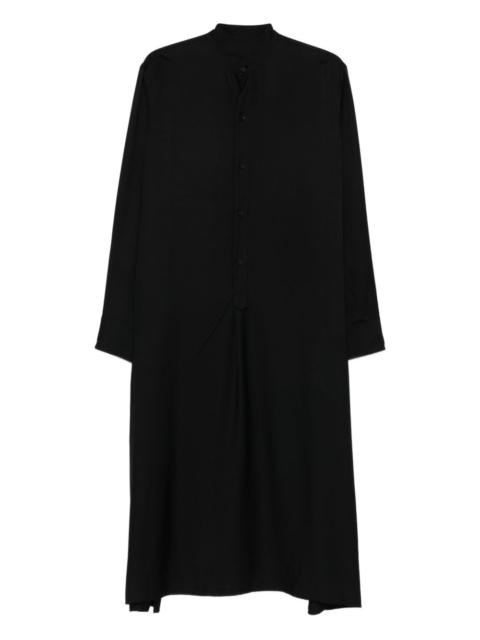 Yohji Yamamoto band-collar shirt midi dress