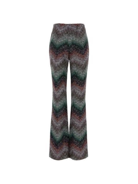 Missoni zigzag-knit flared trousers