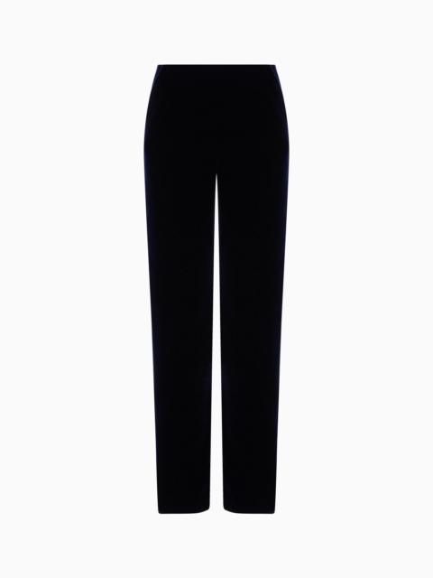 GIORGIO ARMANI Straight-cut velvet trousers
