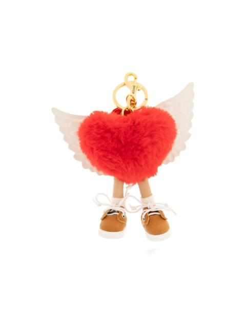 Moschino heart wings keyring