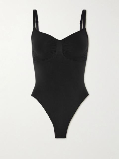 SKIMS Seamless Sculpt Thong Bodysuit - Onyx Black