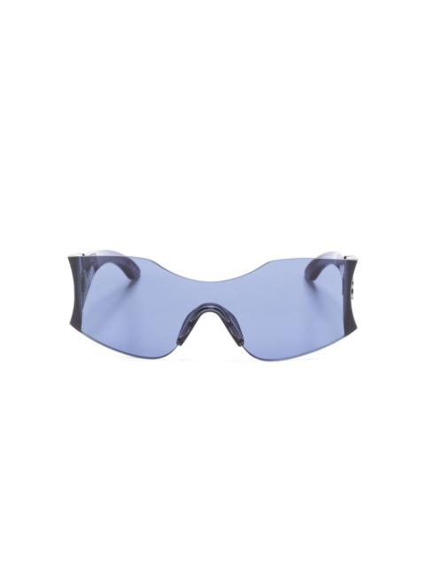 Hourglass mask-frame sunglasses