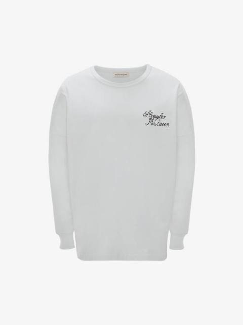 Alexander McQueen Blake Illustration T-shirt in Black/ivory