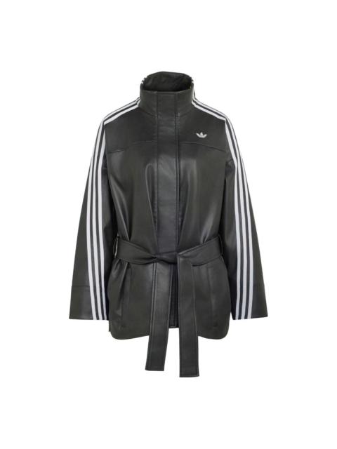 adidas Originals (WMNS) adidas Adilenium Season 6 Pleather Jacket Asia Sizing 'Black' LH1945