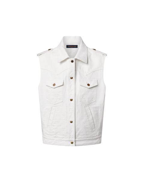Louis Vuitton Monogram Jacquard Sleeveless Denim Jacket