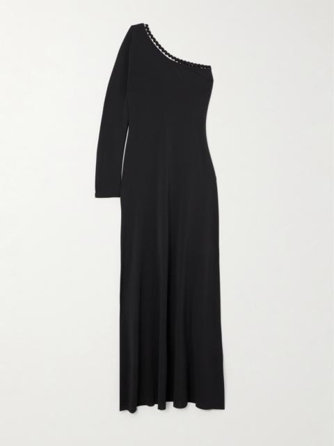 ERES Play One-sleeve Ric Rac-trimmed Stretch-jersey Maxi Dress