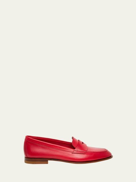 Santoni Famed Leather Penny Loafers