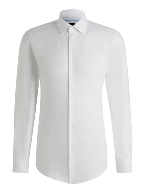 BOSS SLIM-FIT SHIRT IN ITALIAN-MADE LINEN