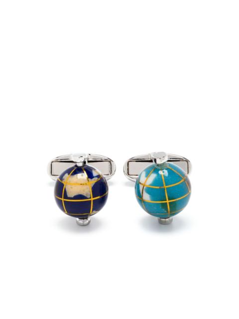 Paul Smith Globe contrasting cufflinks