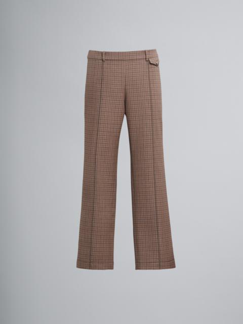 CHECK WOOL TROUSERS