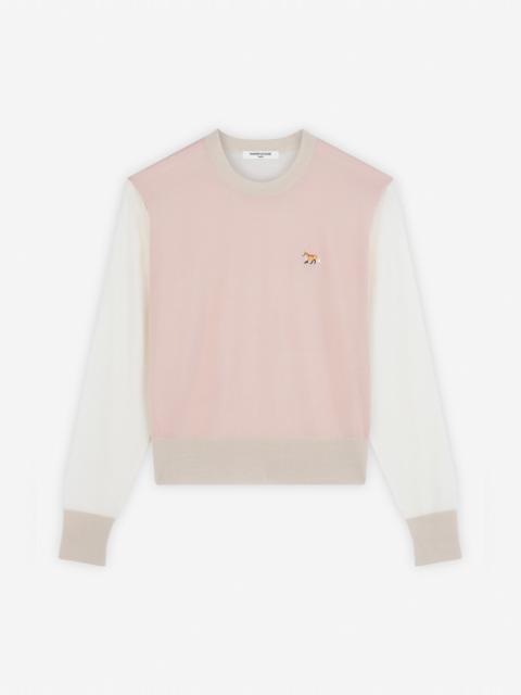 Maison Kitsuné BABY FOX PATCH COLOR BLOCK JUMPER