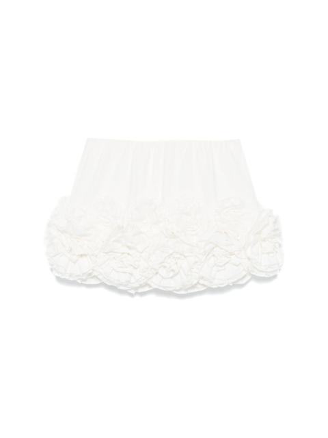 floral-embellished mini skirt