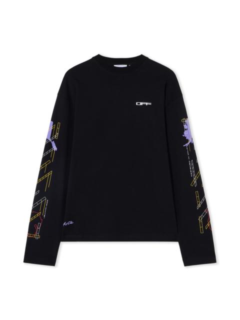 Off-White Archigeography Arrow Skate Long Sleeve T-Shirt