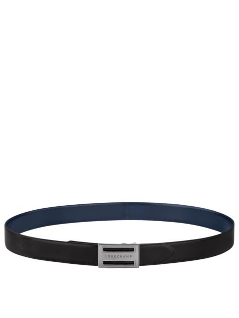 Longchamp Delta Box Men's belt Black/Navy - Leather