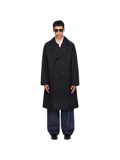 Nanamica Black 2L Cotton GORE-TEX Double Breasted Coat