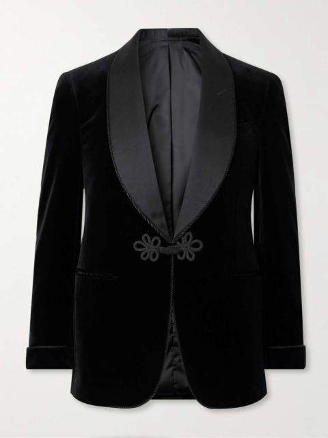 Silk-Trimmed Wool-Velvet Tuxedo Jacket