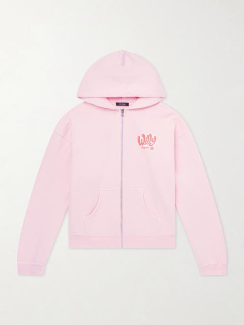 WILLY CHAVARRIA Willy Ropita Logo-Print Cotton-Jersey Zip-Up Hoodie