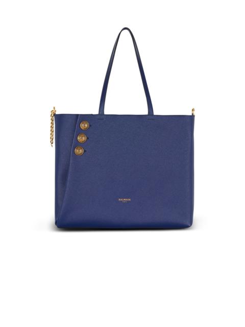 Balmain Emblème grained calfskin tote bag