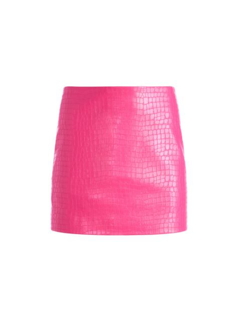 Alice + Olivia ELANA VEGAN LEATHER MINI SKIRT