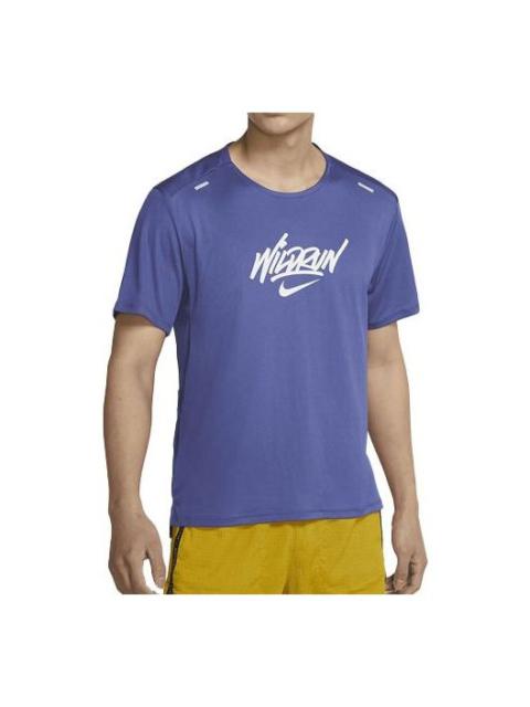 Nike Nike Sports Running Casual Round Neck Short Sleeve Purple Gray Purplegray DA1169-510