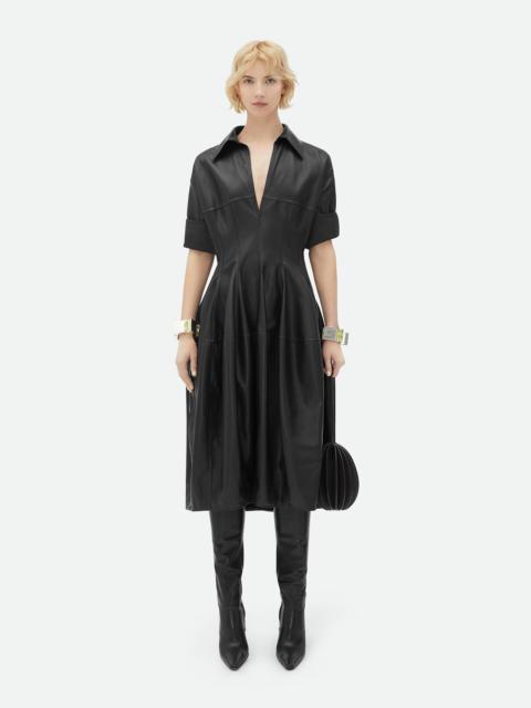 Bottega Veneta Leather Midi Balloon Dress