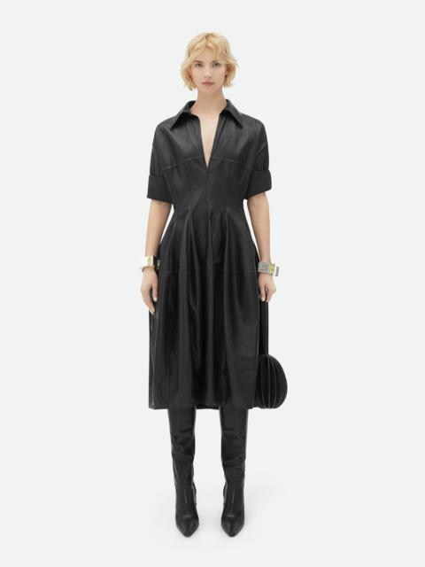 Leather Midi Balloon Dress