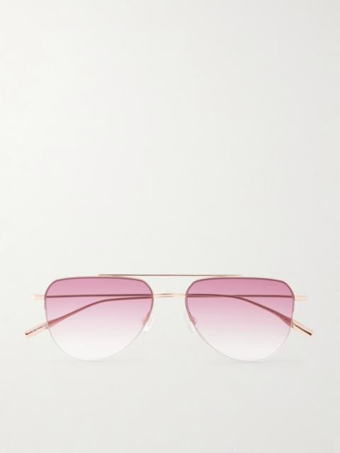 BARTON PERREIRA Mcnair aviator-style metal sunglasses Gold