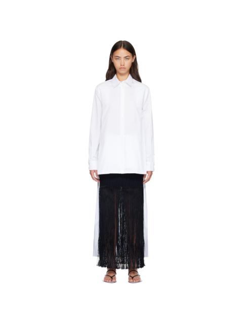 Alaïa White Asymmetric Cotton Shirt
