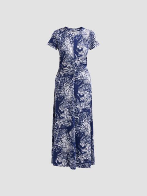Lilly Pulitzer Women's Alma Printed UPF 50+ Midi Dress - Low Tide Navy