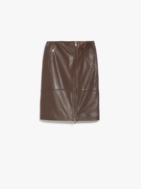Max Mara ALFONSA Nappa leather skirt