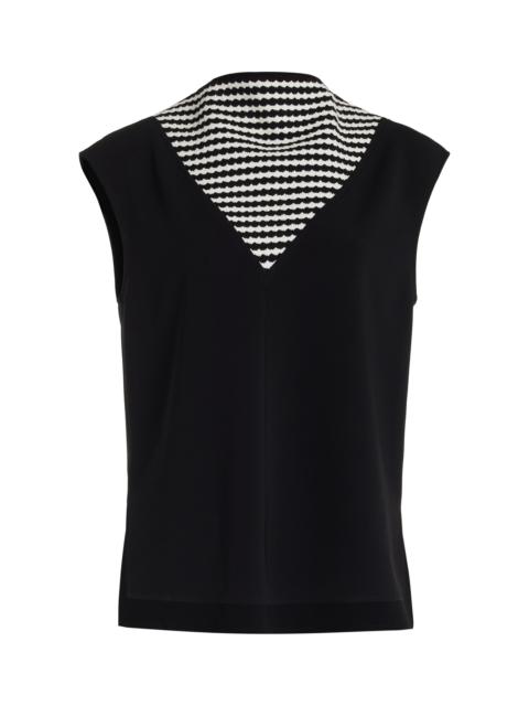 Prescott Crepe Knit Top black