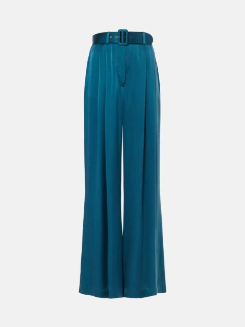 Zimmermann Pleated silk wide-leg pants