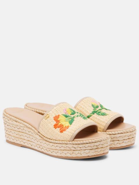 Valentino Bribri 65 raffia espadrille wedges