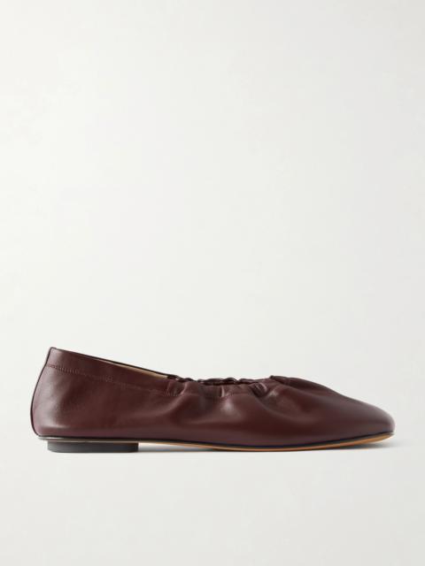 LE MONDE BÉRYL Mica Gathered Leather Ballet Flats