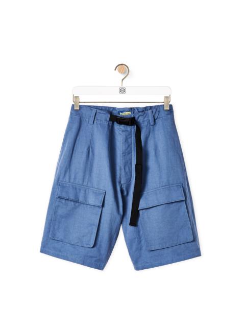 Loewe Cargo shorts in cotton and linen