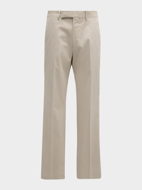 Men's Flat-Front Stretch Cotton Pants