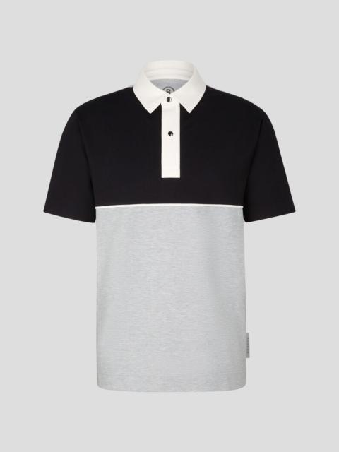 BOGNER Tristan Polo shirt in Black/Light gray