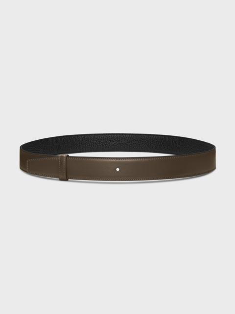 CELINE Reversible Strap 30 IN Smooth and Grained Calfskin