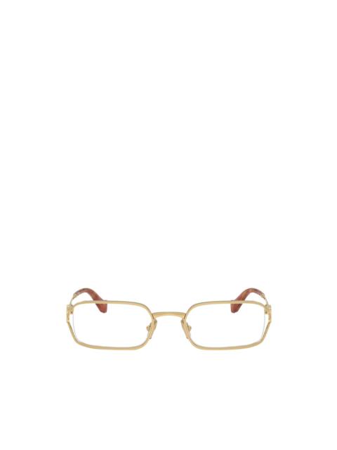 Miu Miu logo-plaque rectangle-frame glasses