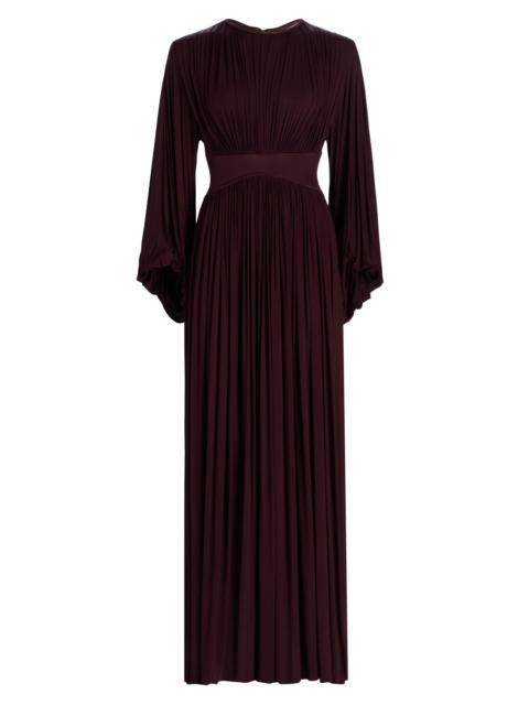 Zimmermann Women's Luna Billow Pleated Maxi Dress - Mahogany