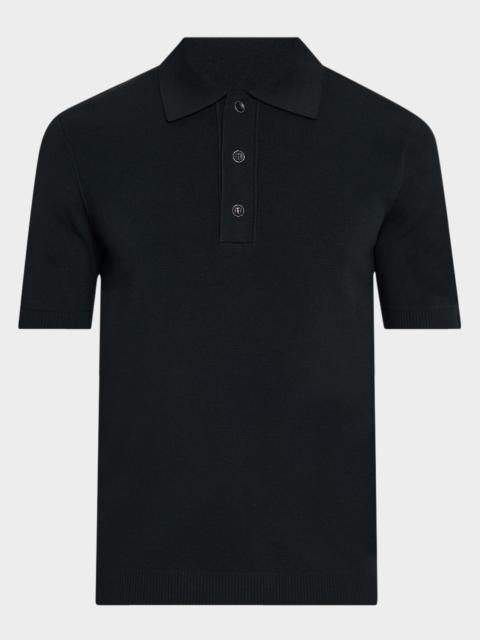 rag & bone Men's Refined Knit Short-Sleeve Polo Sweater