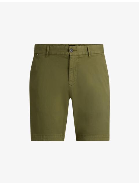 BOSS Slip-Pocket Straight-Leg Slim-Fit Stretch-Cotton Shorts